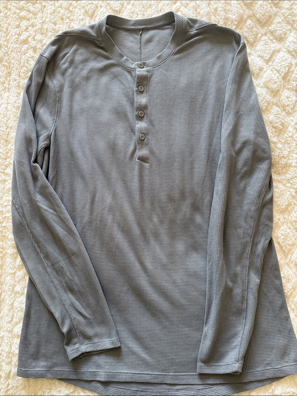 lululemon athletica Men's Long-Sleeve Waffle Henley - Gray